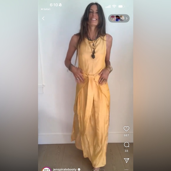 Jen's Pirate Booty Yellow Midi Dress - Picture 1 of 3